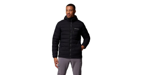 Columbia Drift Peak Stretch Down Hooded Jacket - Men's, Black, Extra Large, 2133971-010-XL