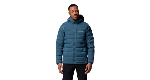 Columbia Drift Peak Stretch Down Hooded Jacket - Men's, Everblue, Large, 2133971-429-L