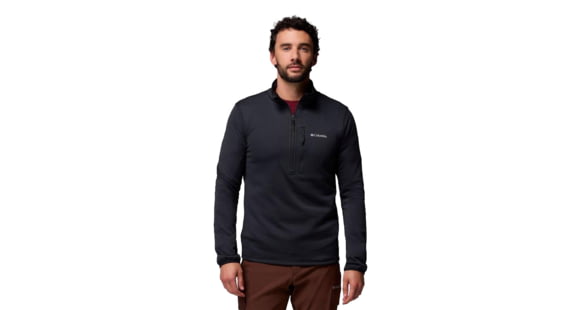 Columbia Essential Hike Grid Fleece Half Zip Jacket - Men's, Black, Medium, 2136801-010-M