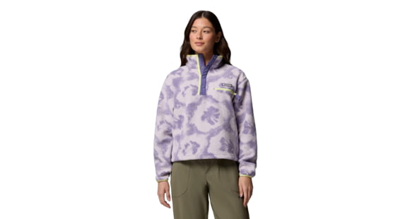 Columbia Helvetia II Printed Cropped Half Snap - Women's, Stormwatch/Sprayflower, Extra Large, 2098501525-525-XL