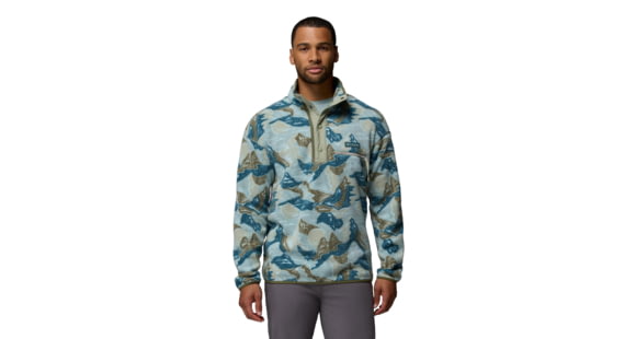 Columbia Helvetia II Printed Half Snap Fleece - Men's, Safari/Sunscapes, Small, 2098461351-351-S