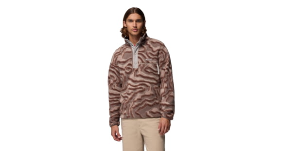 Columbia Helvetia II Printed Half Snap Fleece - Men's, Iron/Topoglitch, 2XL, 2098461626-626-XXL