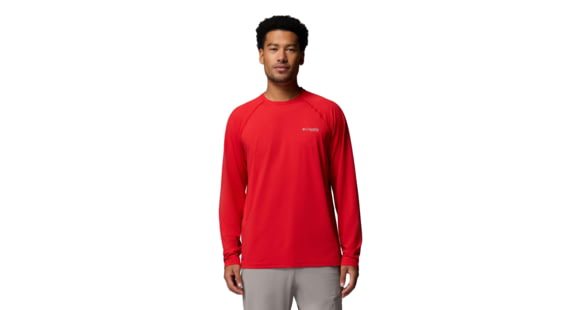 Columbia PFG Solar Stream II Long Sleeve - Men's, Red Spark, Small, 2156291696-696-S