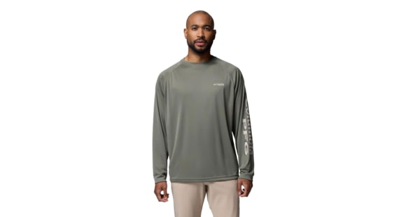 Columbia Terminal Tackle Long Sleeve Shirt - Men's, Cypress/Dark Stone Logo, 2XL, 1388261324-324-XXL