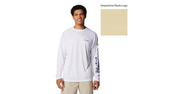 Columbia Terminal Tackle Long Sleeve Shirt - Men's, Serpentine/Shark Logo, Medium, 1388261385-385-M