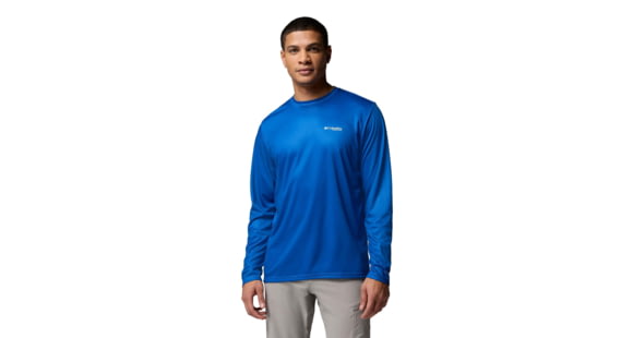 Columbia Terminal Tackle PFG Fish Flag Long Sleeve - Men's, Vivid Blue/White, 2XL, 1872661489-489-XXL