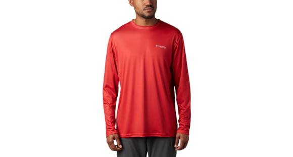 Columbia Terminal Tackle PFG Fish Flag Long Sleeve - Men's, Red Spark/White, Extra Large, 1872661696-696-XL