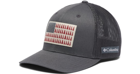 Columbia Tree Flag Mesh Ball Cap, Shark - Shark, Small/Medium, 1837101-013-S/M