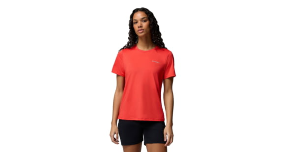 Columbia Wild Springs Short Sleeve - Women's, Poppy Red, Large, 2119271606-606-L