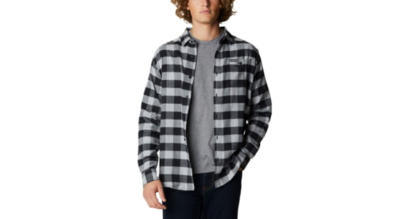 Columbia Cornell Woods Flannel Long Sleeve Shirt - Mens, Columbia Grey Buffalo Check, Medium, 1617951042CmbGryBflChckM