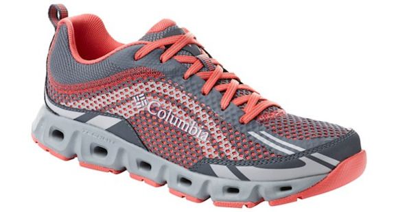 Columbia Drainmaker IV Boat Shoes - Women's, Graphite/Red Coral, Medium, 7, 1767461053-7