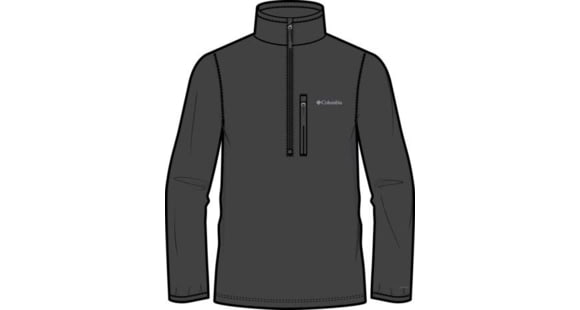 Columbia Essential Hike Grid Fleece Half Zip Jacket - Men's, Black, Extra Large, 2136801-010-XL