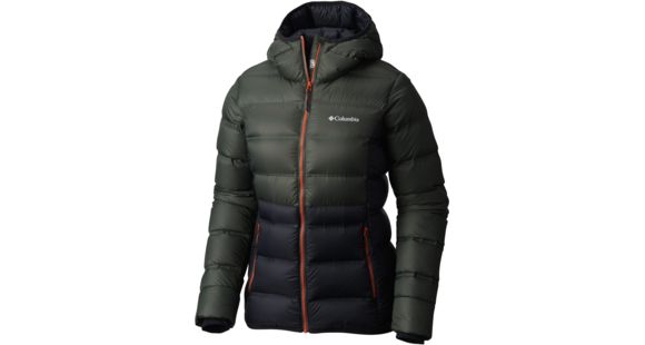 Columbia Explorer Falls Hooded Jacket - Women's-Black/Gravel/Hot Pepper-Small