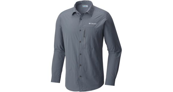 Columbia Featherweight Hike Long Sleeve Shirt - Men's -Grey Ash-Large