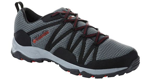 Columbia Firecamp Knit Trail Shoes - Mens, Graphite/Fiery Red, Medium, 10, 1831931053-10