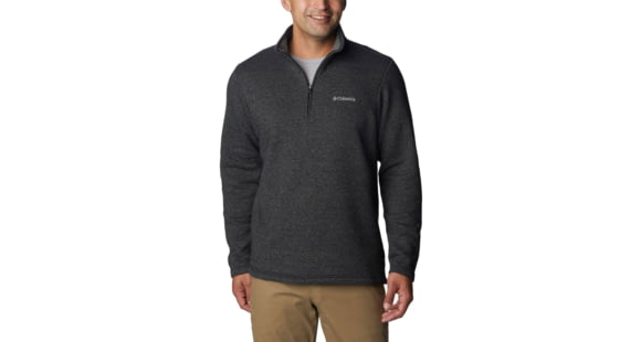 Columbia Great Hart Mountain III Half Sweatshirt - Men's, Black Heather, Extra Large, 1625231010blhthXL