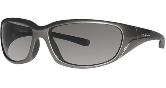 Columbia Great Wall Sunglasses - Frame Metallic Light Gunmetal/Shiny Black, Lens Grey, Size 60/15mm CBGRTWALLPZ610