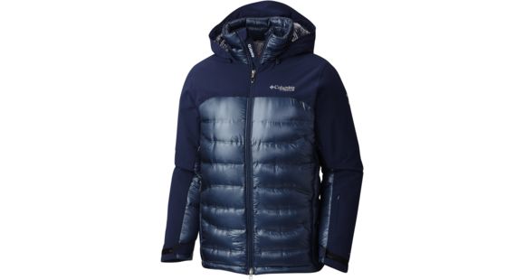 Columbia HeatZone 1000 TurboDown Hooded Jacket - Men's-Collegiate Navy-Medium