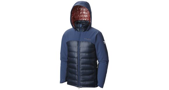 Columbia HeatZone 1000 TurboDown Hooded Jacket - Men's-Night Tide/Collegiate Navy-Large