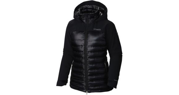 Columbia HeatZone 1000 TurboDown Hooded Jacket - Women's-Black/Black-X-Small