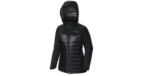 Columbia HeatZone 1000 TurboDown Hooded Jacket - Women's-Black-Medium