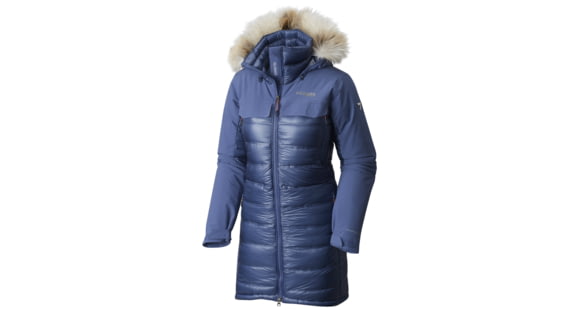 Columbia HeatZone 1000 TurboDown Hooded Parka - Women's-Bluebell-Large