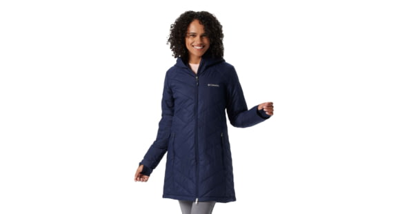 Columbia Heavenly Long Hooded Jacket - Womens, Dark Nocturnal, 2XL, 1738161472XXL