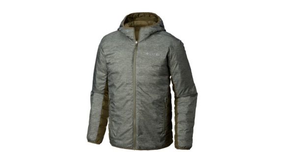 Columbia Lake 22 Reversible Hooded Jacket - Men's, Mosstone Heather Print/Peatmoss, Large, 1798322302-L