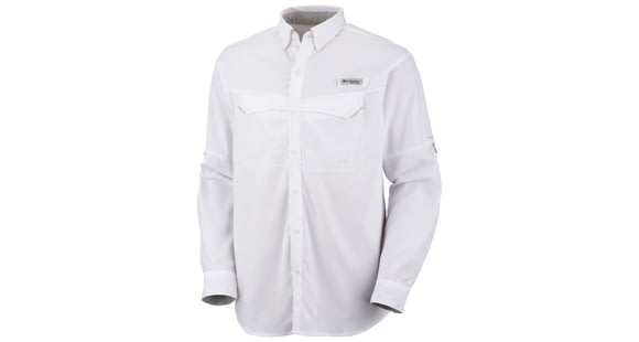Columbia Low Drag Offshore LS Shirt, White, S - Men's, 1450041100-S