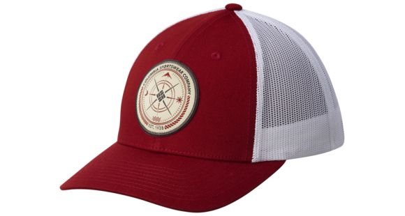 Columbia Mesh Snap Back Hat-Red Element/Compass Patch-One Size