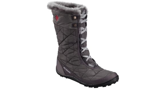 Columbia Minx Mid II Omni-Heat Winter Boot - Women's-Shale/Bright Red-Medium-7 US