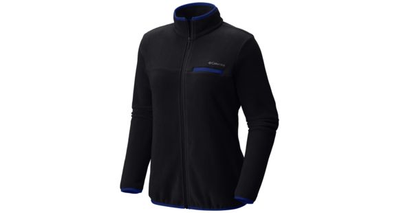 Columbia Mountain Crest Full Zip Jacket - Women's-Black/Dynasty-Large