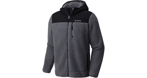 Columbia Mountain Side Heavyweight Full Zip Hoodie-Graphite/Black-Large