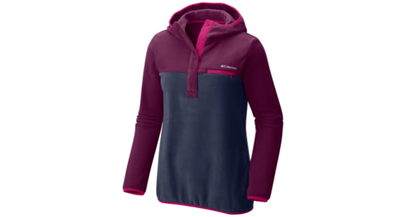 Columbia Mountain Side Hooded Pull Over - Women's-Dark Raspberry/Nocturnal/Deep Blush-X-Large