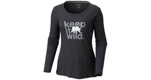 Columbia Outdoor Elements Long Sleeve Tee - Women's, Black Heather, Extra Small, 1804751010-XS