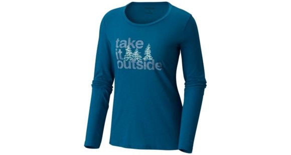 Columbia Outdoor Elements Long Sleeve Tee - Women's, Lagoon Heather, Small, 1804751457-S