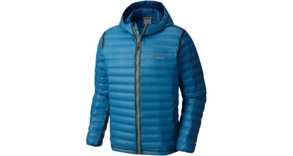 Columbia OutDry Ex Gold Down Hooded Jacket - Men's-Phoenix Blue-Small