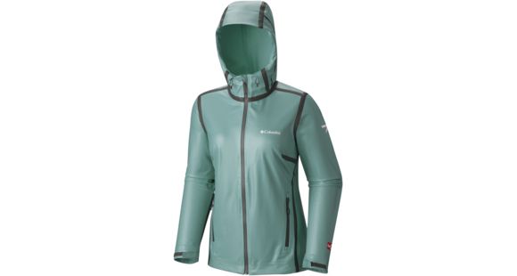Columbia OutDry Ex Stratch Hooded Shell - Women's-Teal-Large