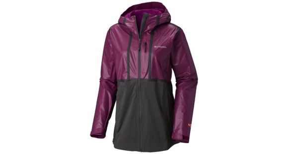 Columbia OutDry Explorer Hybrid Rain Jacket - Women's, Intense Violet, Charcoal Hthr, S, 1781001519S