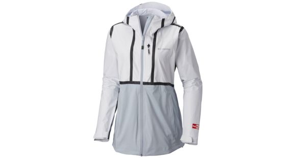 Columbia OutDry Explorer Hybrid Rain Jacket - Women's, White, Cirrus Grey, S, 1781001100S