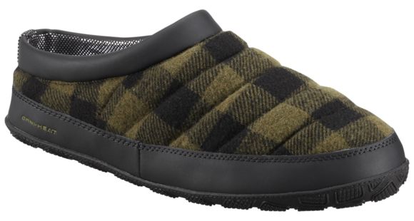 Columbia Packed Out II Omni-Heat Flannel Slipper - Men's-Olive Brown/Black-Medium-9 US