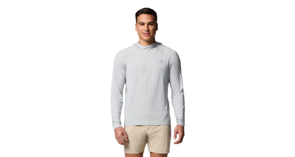 Columbia PFG Uncharted Hoodie - Men's, Cool Grey Heather, S, 2070201-021-S