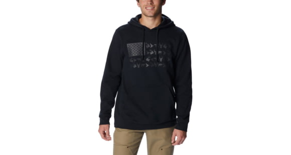 Columbia PHG Game Flag II Hoodie - Mens, Black/Graphite Game Flag, Extra Small, 2013311010Bck,GrtGmeFlgXS