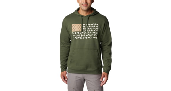 Columbia PHG Game Flag II Hoodie - Men's, Surplus Green/Sahara Duck Flag, Extra Small, 2013311347-XS