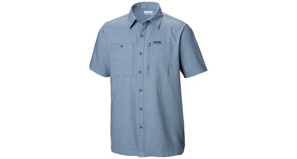 Columbia Pilsner Peak III Short Sleeve Shirt - Men's, Mountain Heather, Large, 1838811441-L
