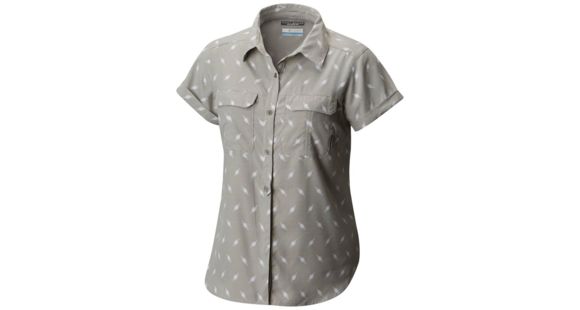 Columbia Pilsner Peak Novelty Short Sleeve Shirt - Womens, Flint Grey Digi Shibori Prt, S, 1710501027S