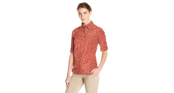 Columbia Pilsner Peak Stripe Long Sleeve Shirt - Womens, Tuscan Tree Bark Convo Prt, L, 1654481851L