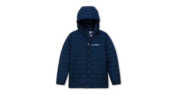 Columbia Powder Lite Boys Hooded Jacket - Boy's, Collegiate Navy, Small, 1802903464-S