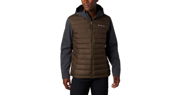 Columbia Powder Lite Hybrid Jacket - Men's, Olive Green, Black Heather, Medium, 1864631319-M
