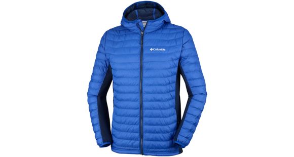 Columbia Powder Pass Hooded Jacket - Men's, Azul, Collegiate Navy, Small, 1773275437-S